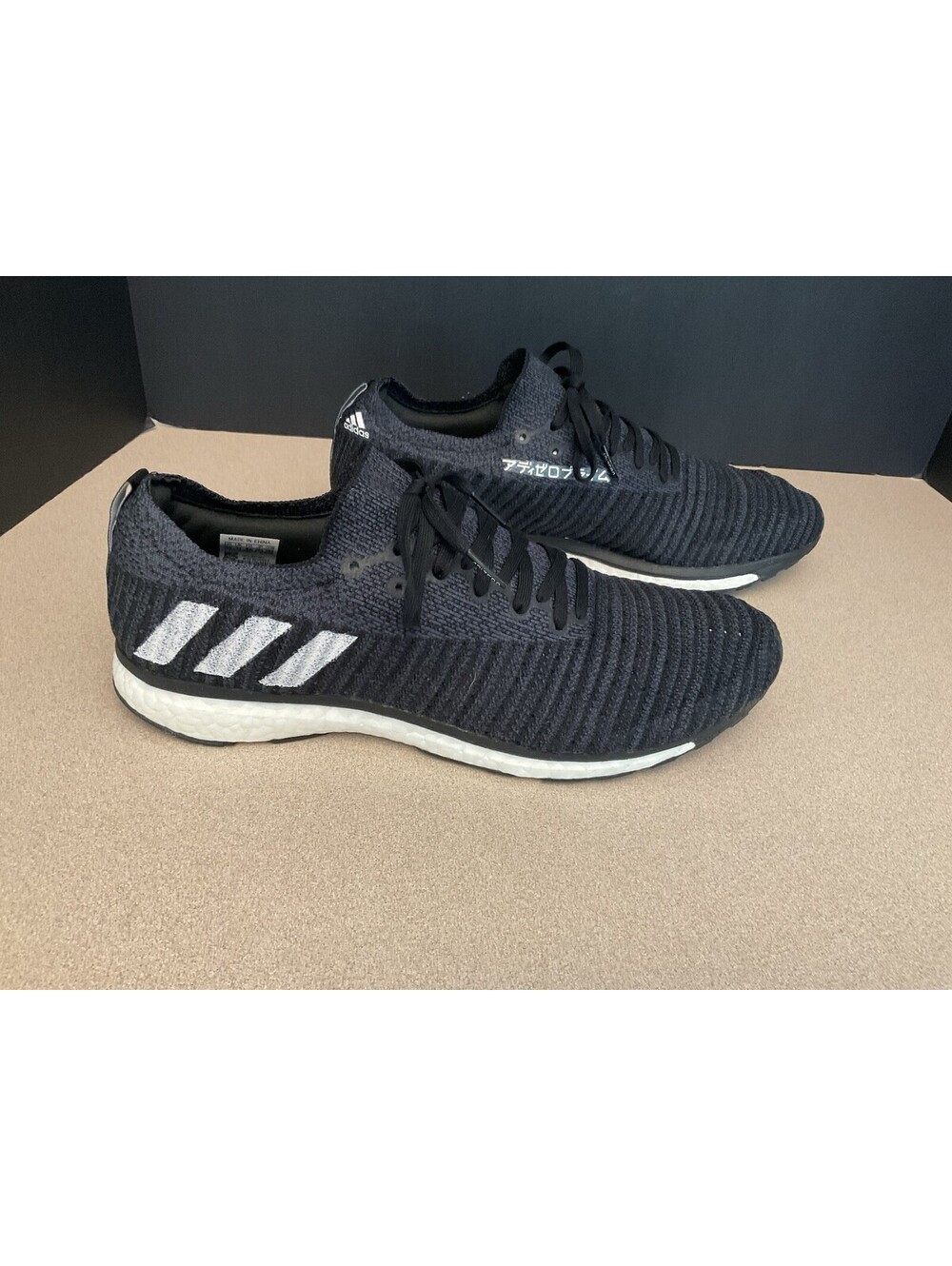 New! Mens Adidas Adizero Prime Core Black Athletic Running Shoes. Size 11.5.